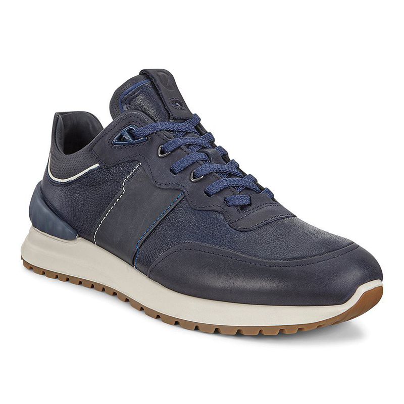 Men Casual Ecco Astir - Sneakers Blue - India UNEKSV876